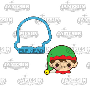 Elf Head Cookie Cutter - Elf Face, Santa's Helper