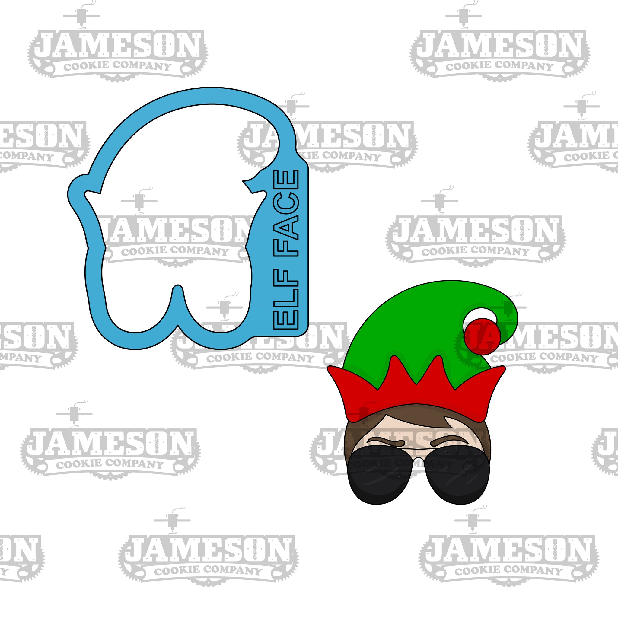 Elf Life Face Cookie Cutter - Christmas Santa's Helper