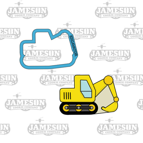 Excavator Cookie Cutter - Construction Theme Birthday Party - Steam Shovel