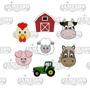 Farm Barnyard Cookie Cutter Set - Birthday Theme - Animals