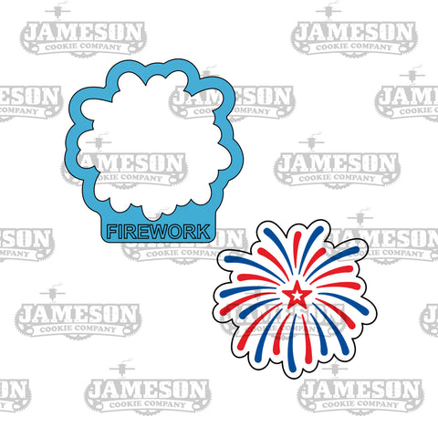 Firework Cookie Cutter - New Years, 4th of July, Fireworks