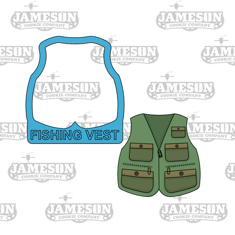 Fishing Vest Cookie Cutter - Fishing Theme