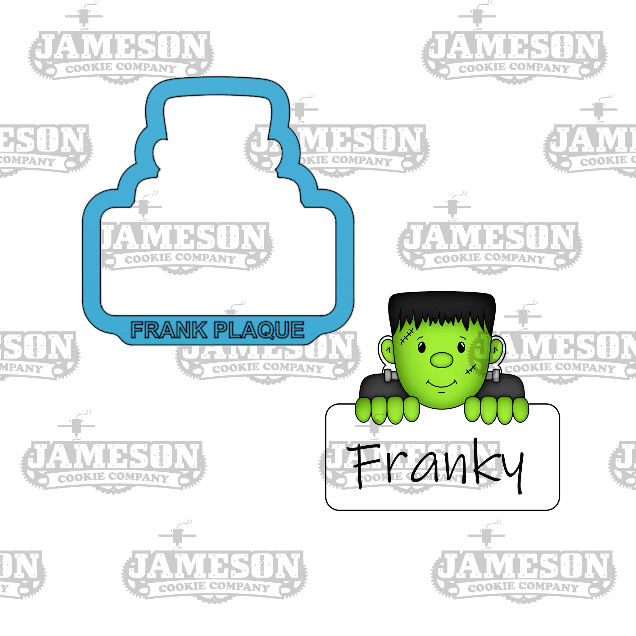 Frankenstein Plaque Cookie Cutter - Halloween Name Plaque, Halloween Theme, Spooky Theme