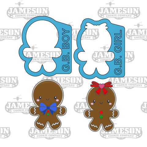 Gingerbread Boy and Girl Cookie Cutter Set