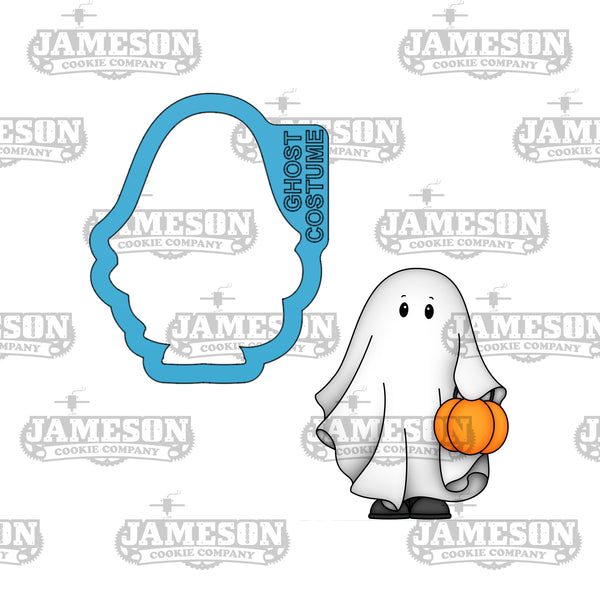 Halloween Ghost Costume Cookie Cutter - Halloween Trick or Treater, Spooky Theme