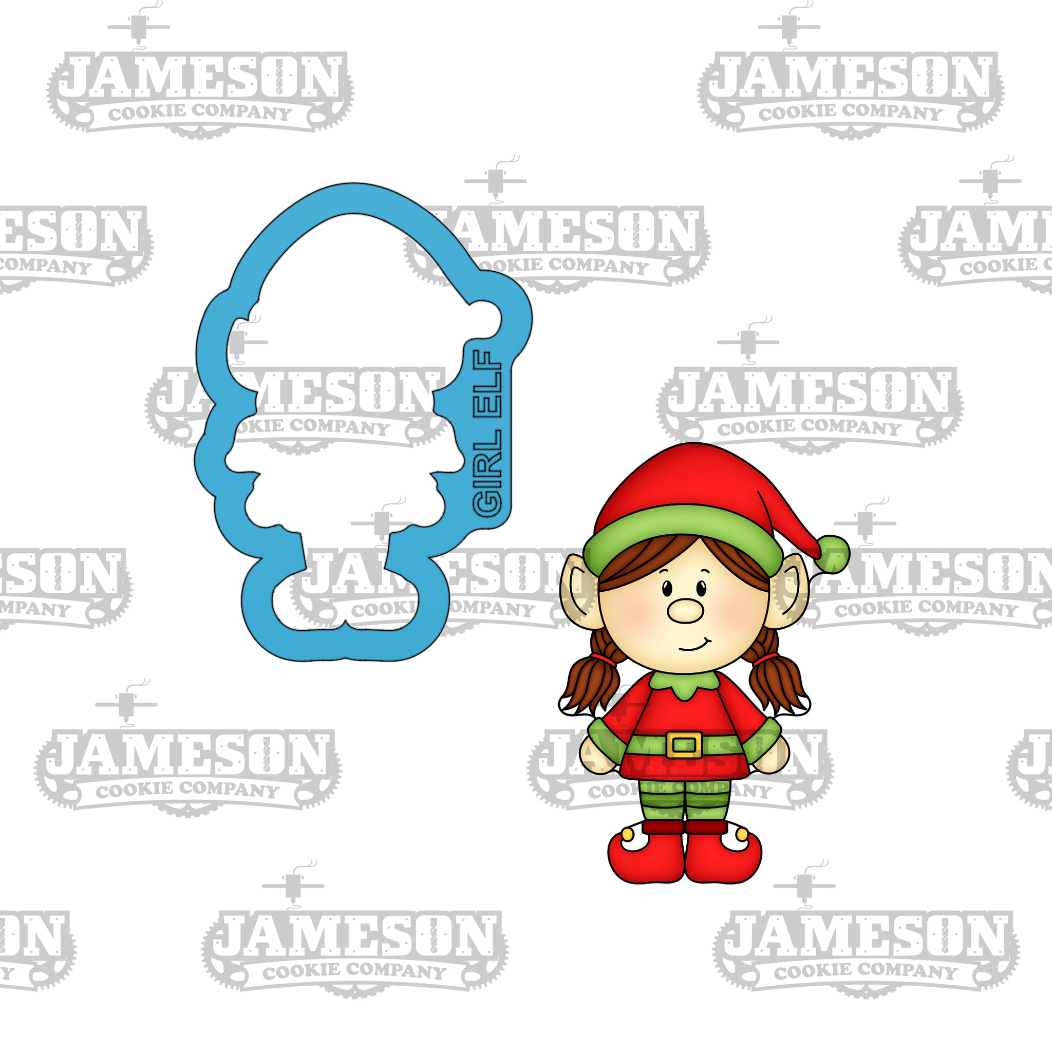 Christmas Girl Elf Cookie Cutter - Santa's Helper