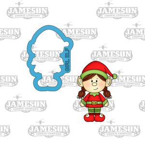 Christmas Girl Elf Cookie Cutter - Santa's Helper