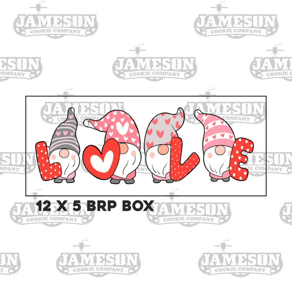 Valentine Love Gnomes - 4 Piece Cookie Cutter Set for 12x5 BRP Box