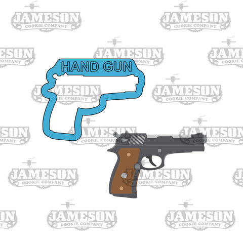 Handgun Pistol Cookie Cutter - Police Theme - Gun Cookie Cutter