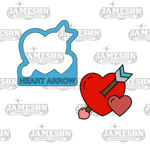 Arrow In Heart Cookie Cutter - Heart with Arrow
