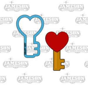 Key Heart Cookie Cutter - Valentine's Day - Key To My Heart - Love