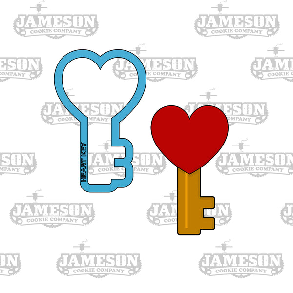 Heart Lock and Key Cookie Cutter Set