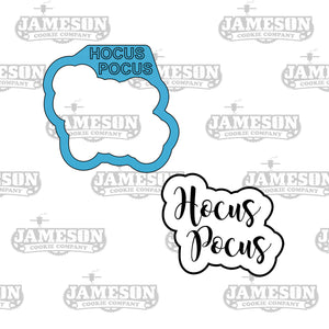 Hocus Pocus Script Lettered Cookie Cutter - Hocus Pocus Outline