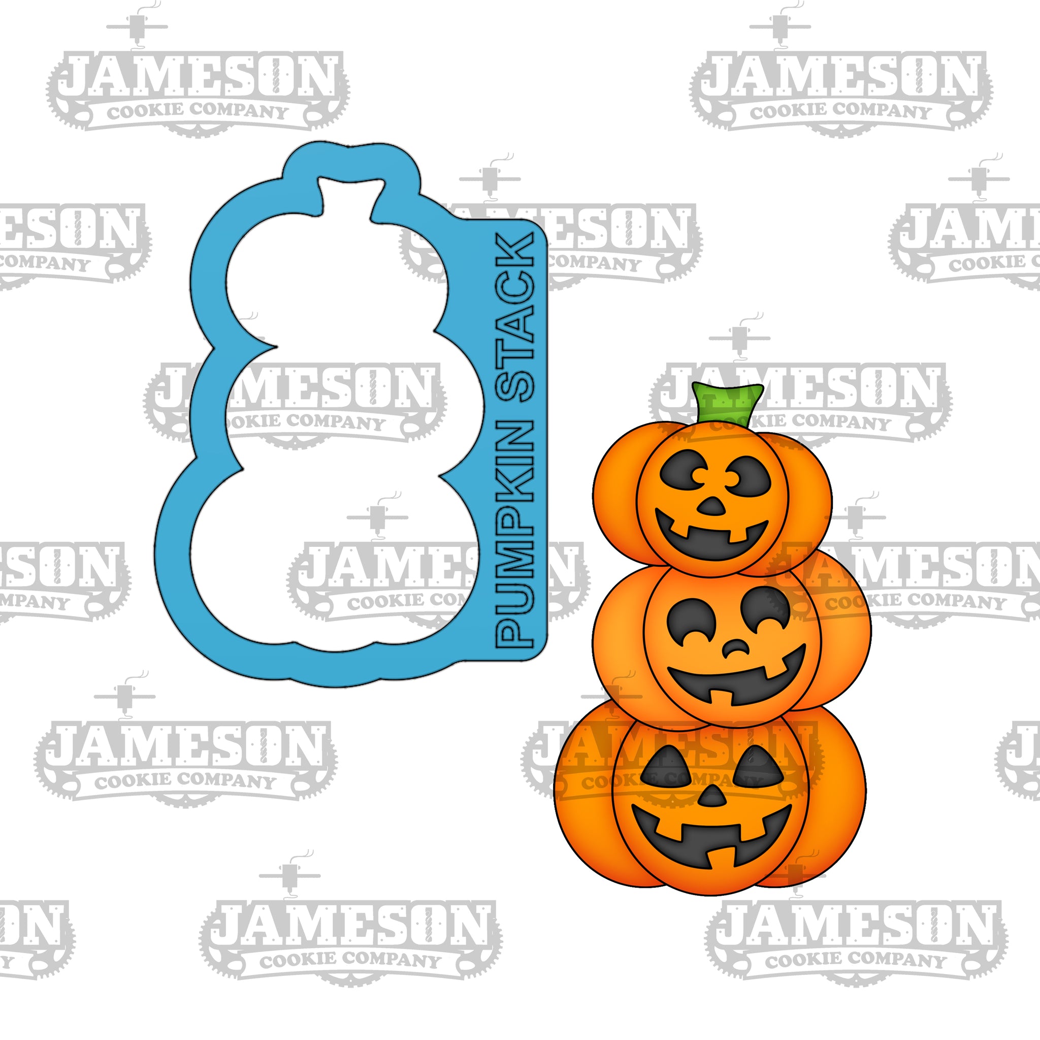 Pumpkin Stack Cookie Cutter - Jack-o-lantern stack, Halloween Spooky Theme