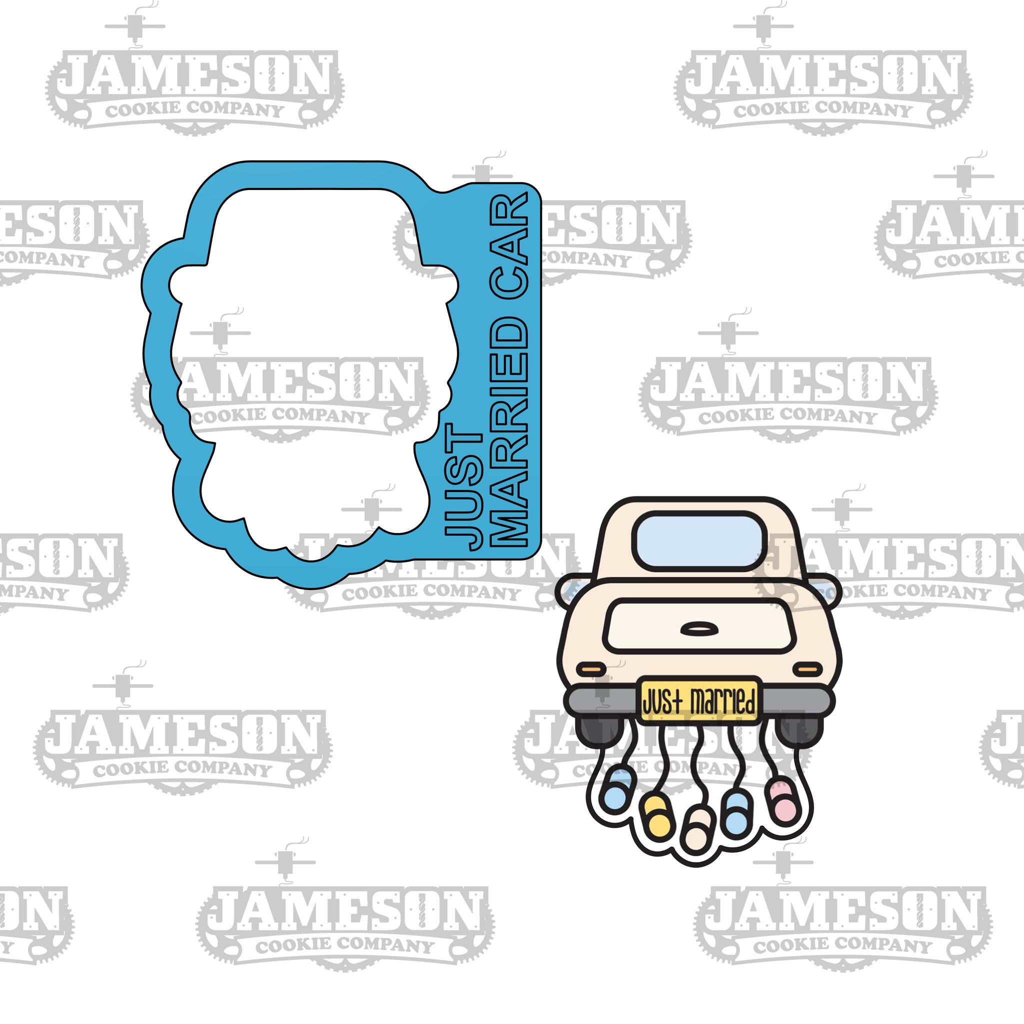Just Married Car Cookie Cutter - Wedding Theme
