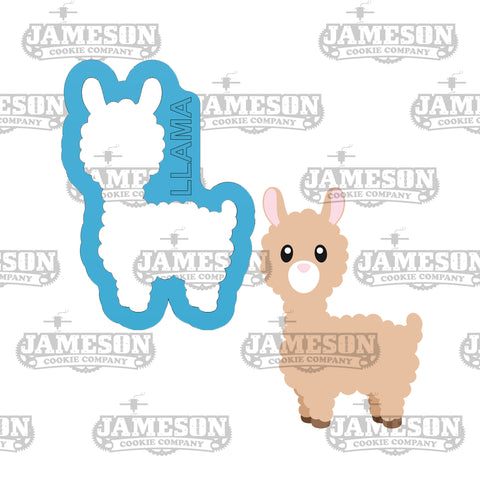 Standing Llama Cookie Cutter - Alpaca Cookie Cutter, Animal Theme