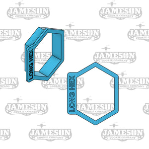 Long or Tall Hexagon Plaque Cookie Cutter