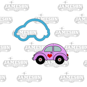 Valentine's Day Love Bug Car Cookie Cutter - Slug Bug