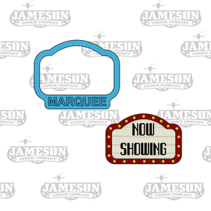 Cinema Marquee Sign Cookie Cutter - Hollywood