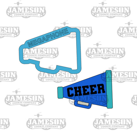 Cheerleader Megaphone Cookie Cutter - Cheer, Cheerleading, Football, Sports Theme