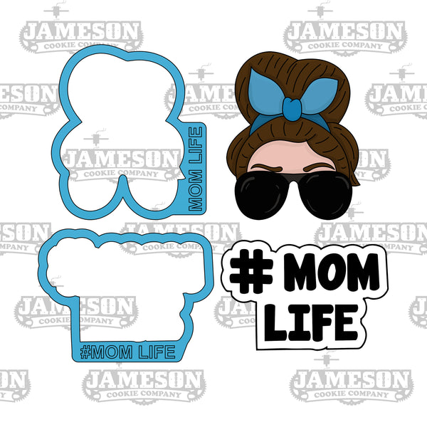 Mom Life Cookie Cutter Set - #Mom Life - Mother's Day Theme