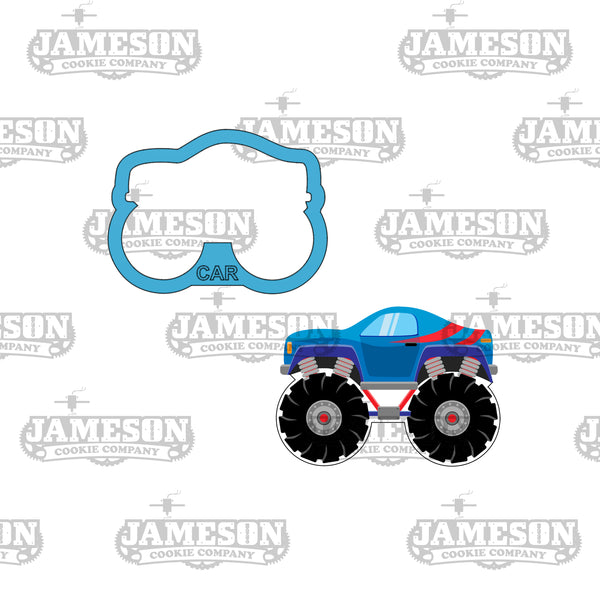 Monster Truck Cookie Cutter Set - 4 Cutter - Birthday, Racing, Car, Truck themed