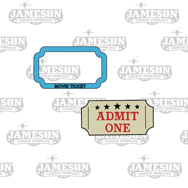 Movie Theme Cookie Cutter Set - Cinema - Theater - Popcorn, 3D Glasses, Clapboard, Projector, Ticket
