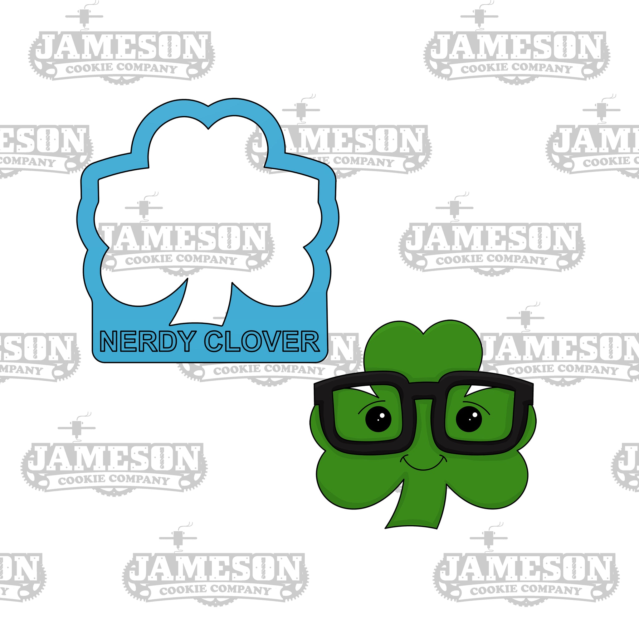Nerdy Clover Cookie Cutter - St. Patrick's Day Theme