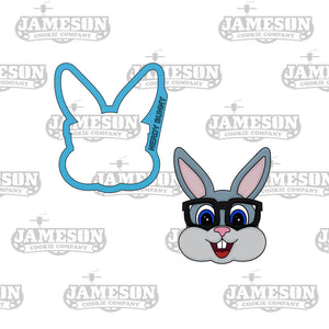 Nerdy Easter Bunny Cookie Cutter - Bunny With Glasses