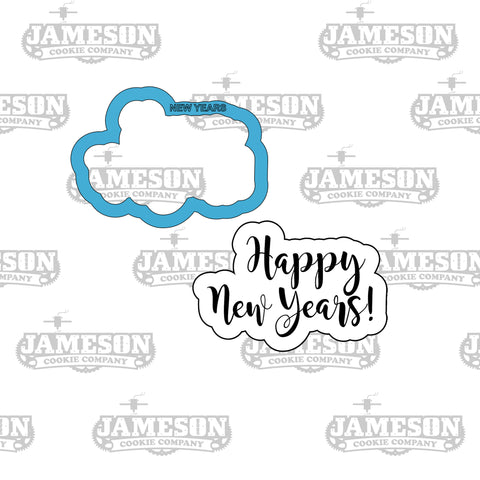 New Years Script Word Cookie Cutter - 2020 New Years