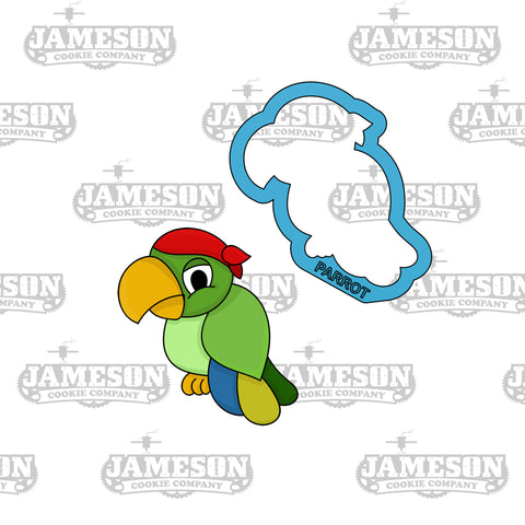 Parrot Cookie Cutter - Pirate Birthday Theme - Bird