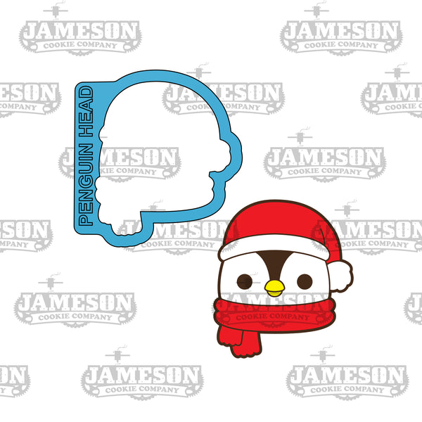 Christmas Head Cookie Cutter Set - Santa, Mrs Claus, Elf, Penguin, Cat, Owl, Polar Bear, Reindeer, Snowman