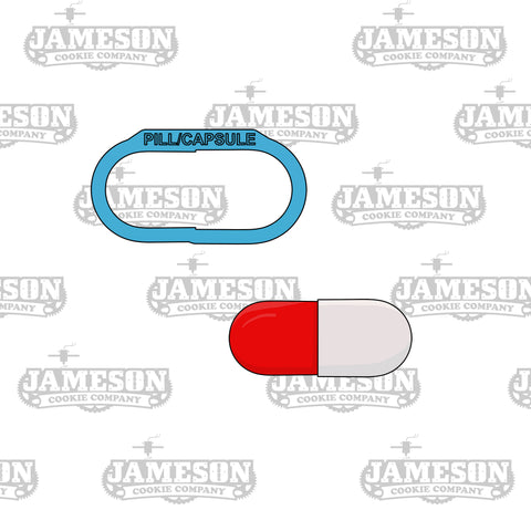 Medicine Pill Cookie Cutter - Prescription Capsule - Medical Nurse Theme - Rx