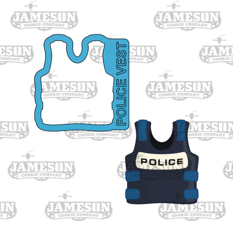 Police Vest Cookie Cutter - Bullet Proof Vest - Police Theme