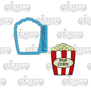 Movie Popcorn Cookie Cutter - Theater Butter Popcorn