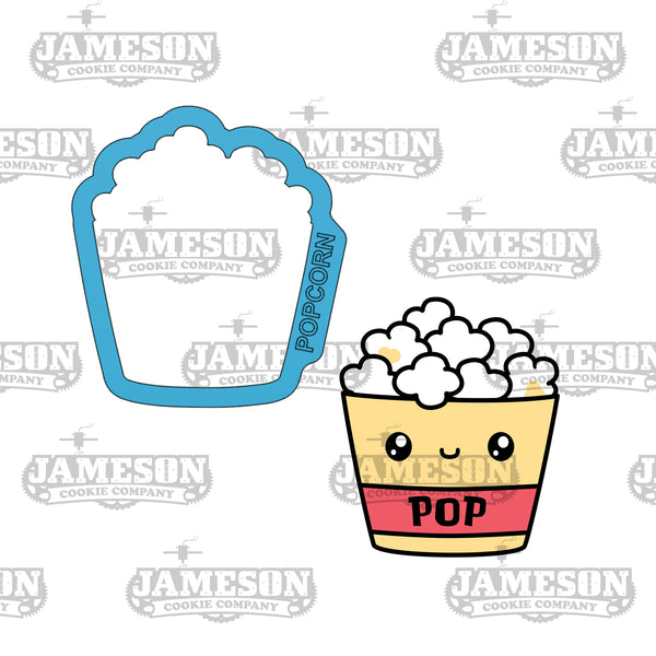 Soda and Popcorn Cookie Cutter Set - Perfect Pair Version, Go Together Like, Food Cookie Cutters