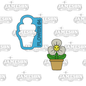Flower 4 Cookie Cutter - Potted Spring Flower