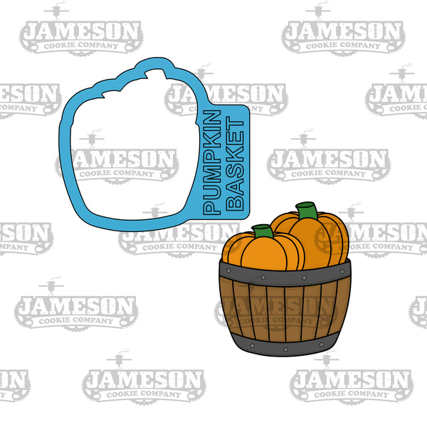 Pumpkin Basket Cookie Cutter - Fall, Autumn Season