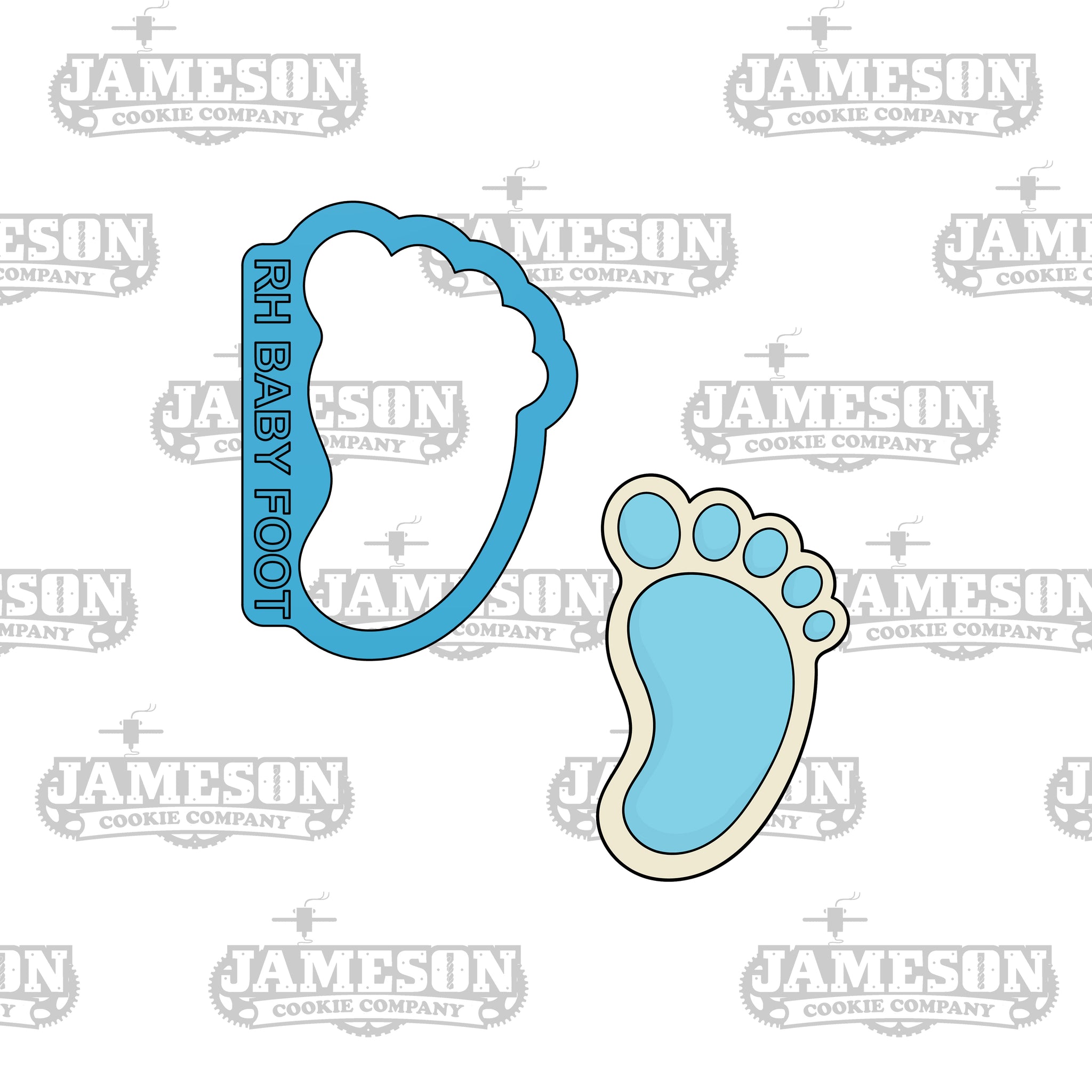 Right Baby Foot Print Cookie Cutter