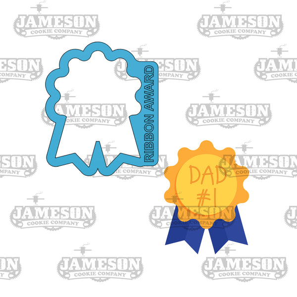 Award Ribbon Cookie Cutter - Father Day Theme, Sports Theme, Congratulations