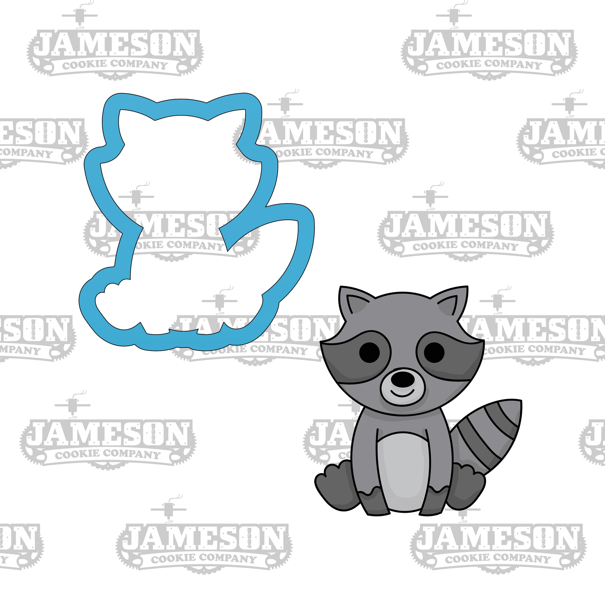 Woodland Creature Raccoon Cookie Cutter - Animal Birthday Party Cookie Cutter