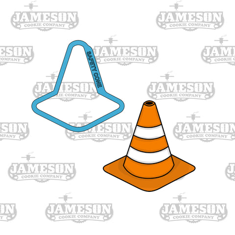 Safety Cone Cookie Cutter - Construction Theme Birthday Party - Orange Cone
