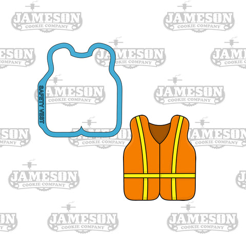 Safety Vest Cookie Cutter - Construction Theme Birthday Party - Safety Jacket