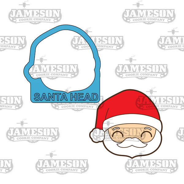 Santa's Head Cookie Cutter - Santa Claus Face Cookie Cutter