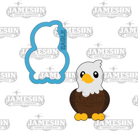 Sitting Bald Eagle Cookie Cutter, Patriotic Theme, 4th of July Theme, Cute Bird Animal