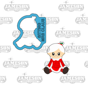 Christmas Sitting Mrs Claus Cookie Cutter