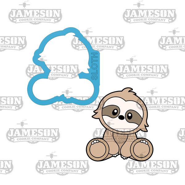 Sitting Sloth Cookie Cutter - Jungle Animal, Safari Zoo Animal, Baby Sloth Cookie Cutter