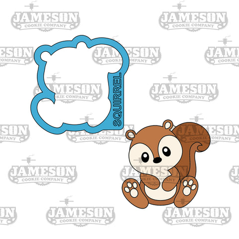 Sitting Squirrel Cookie Cutter - Woodland, Baby Squirrel Cookie Cutter