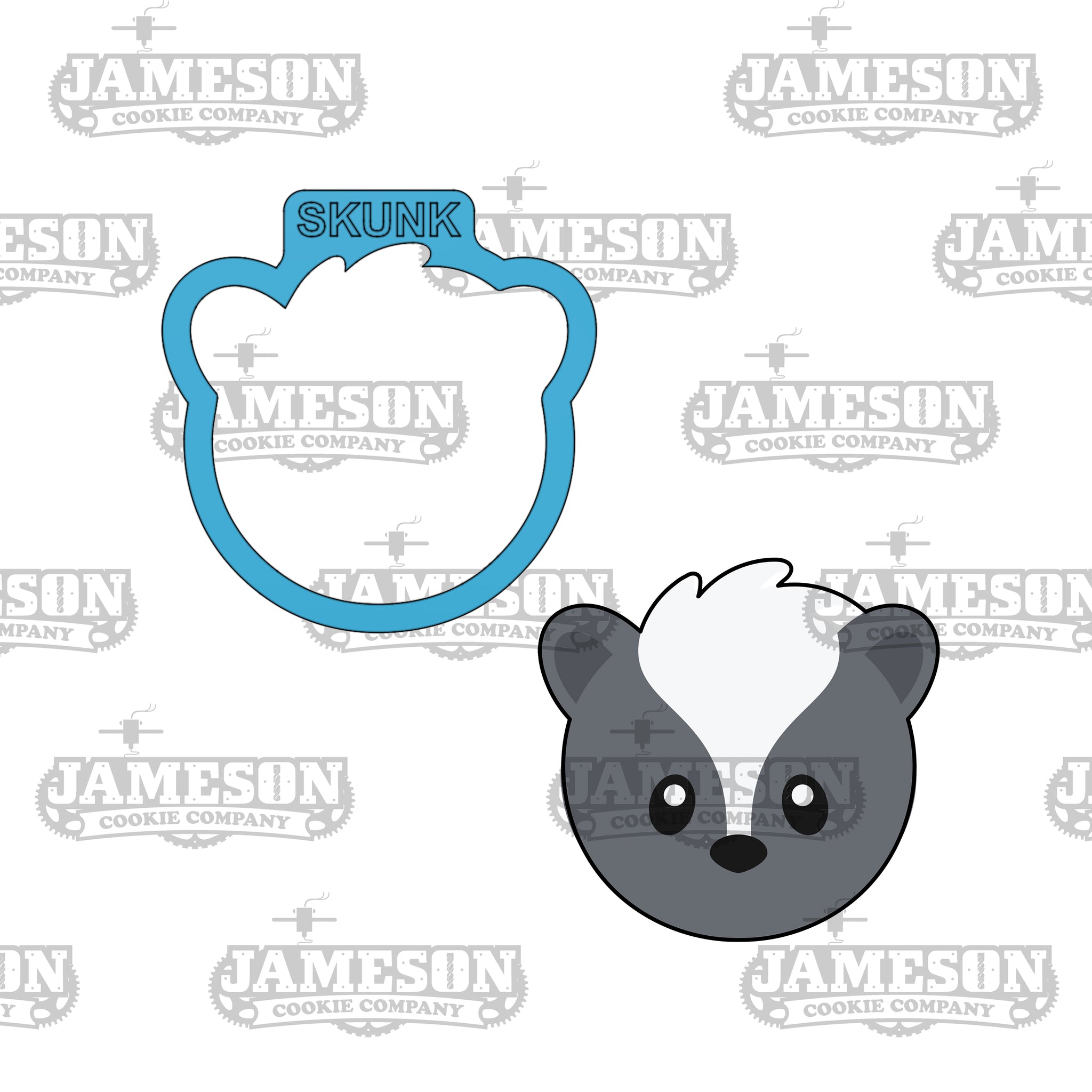 Woodland Skunk Cookie Cutter - Animal Face - Animal Head