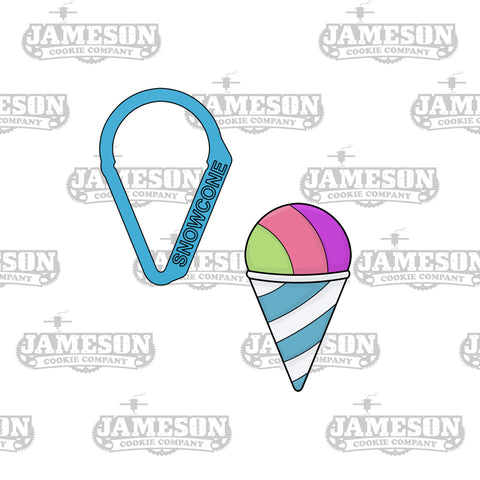 Snow Cone Cookie Cutter - Shaved Ice - Snowcone -  Summer Theme